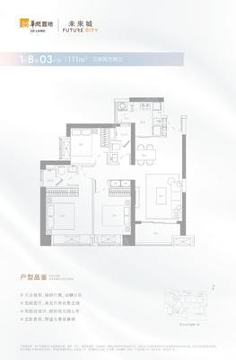 3室2厅 110㎡